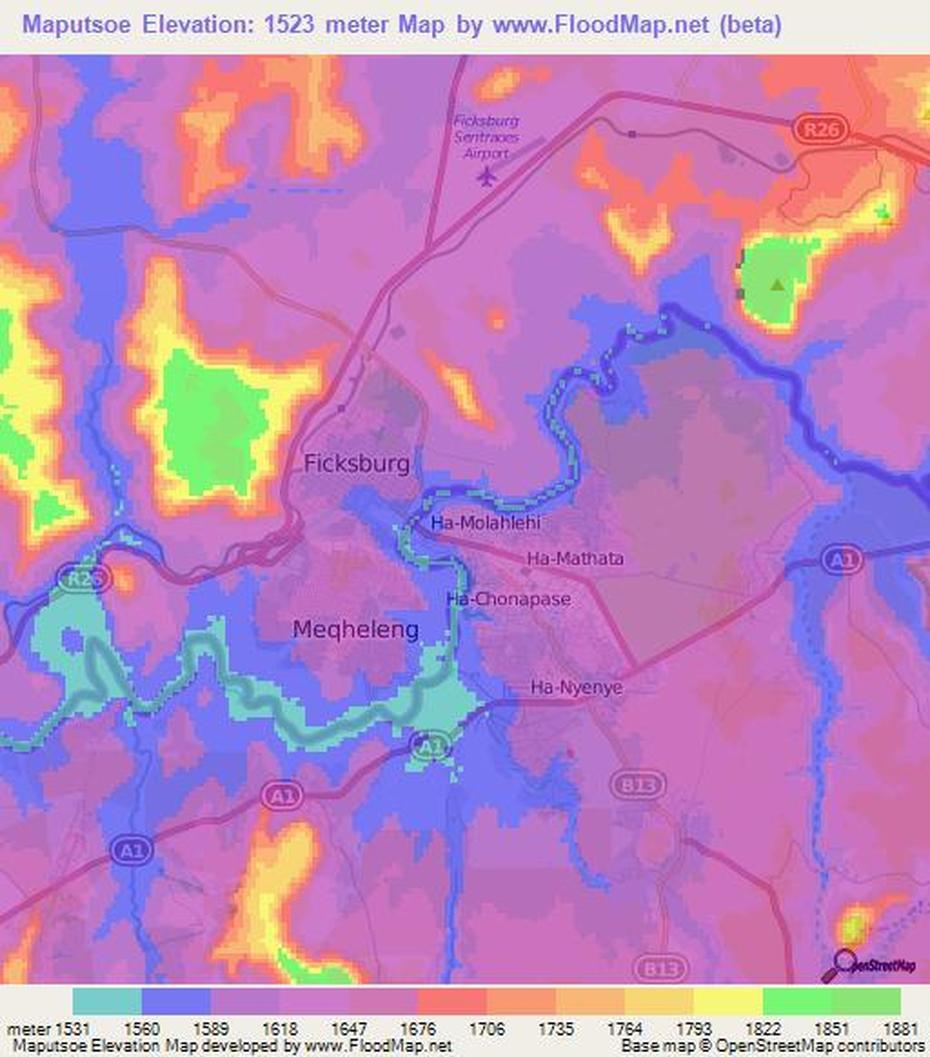 Elevation Of Maputsoe,Lesotho Elevation Map, Topography, Contour, Maputsoe, Lesotho, Lesotho Houses, Lesotho  Africa