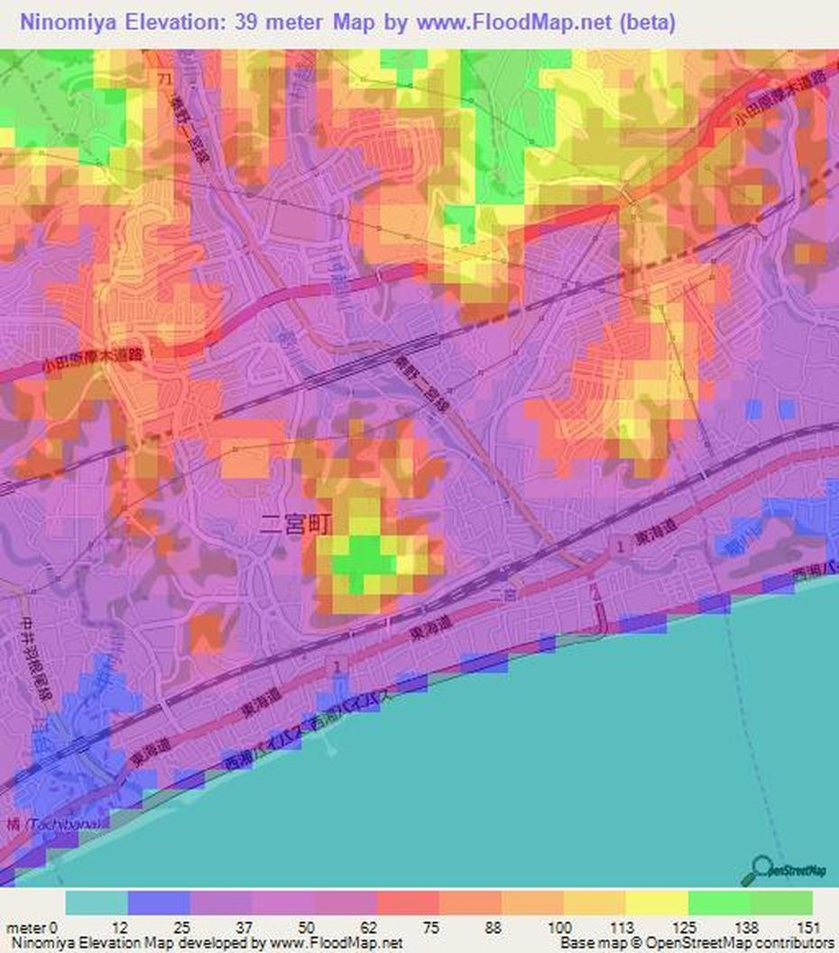 Elevation Of Ninomiya,Japan Elevation Map, Topography, Contour, Ninomiya, Japan, Arashi  Wallpaper, Joko Ninomiya