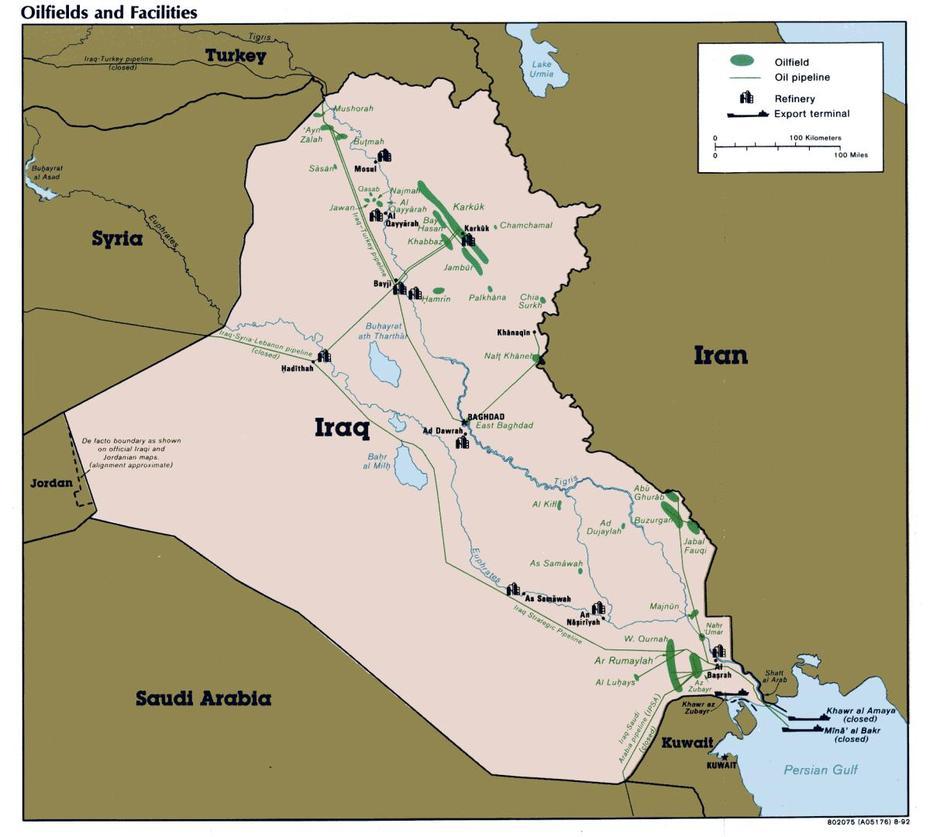 Of Iraq Area, Iran- Iraq, Karte, ‘Aynkāwah, Iraq