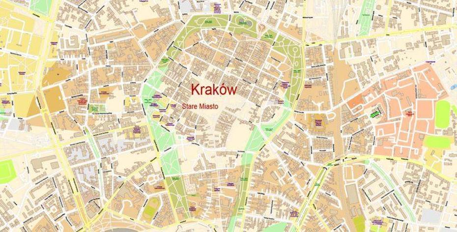 Krakow  Streets, English  Poland, , Kraków, Poland