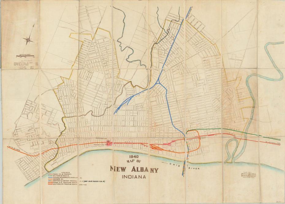 Map Of New Albany Indiana | Curtis Wright Maps, New Albany, United States, Albany New York, Albany City