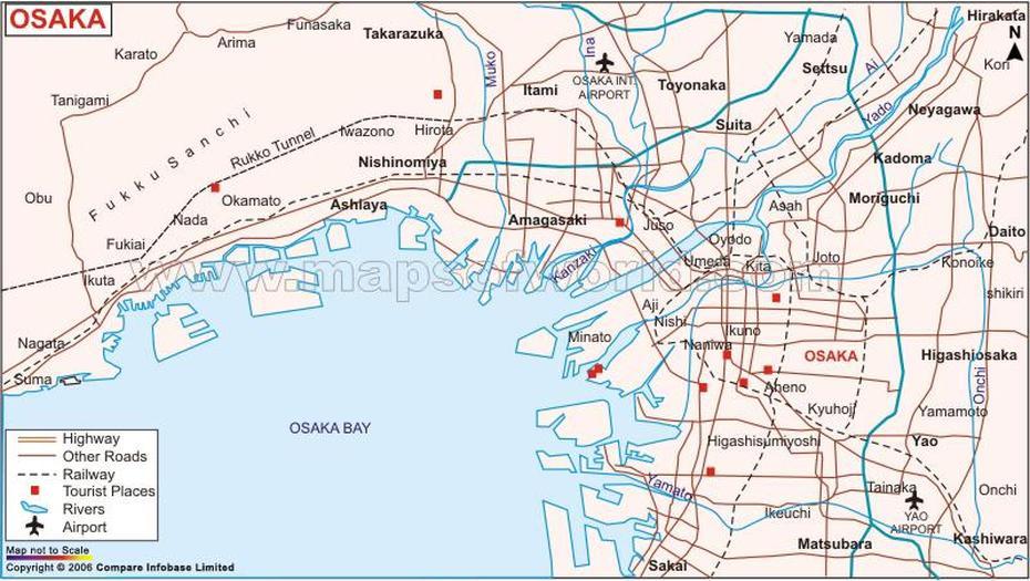 Osaka Map And Osaka Satellite Image, Ōsaka, Japan, Osaka Kyoto, Shin-Osaka Station