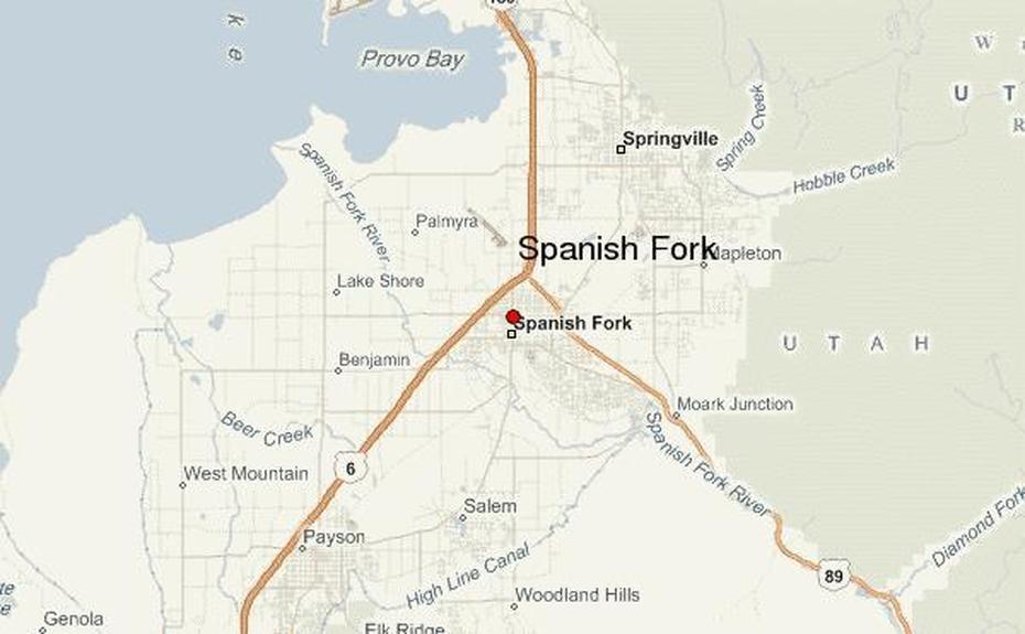 Spanish Fork Location Guide, Spanish Fork, United States, United States  With Capitals, United States  1750