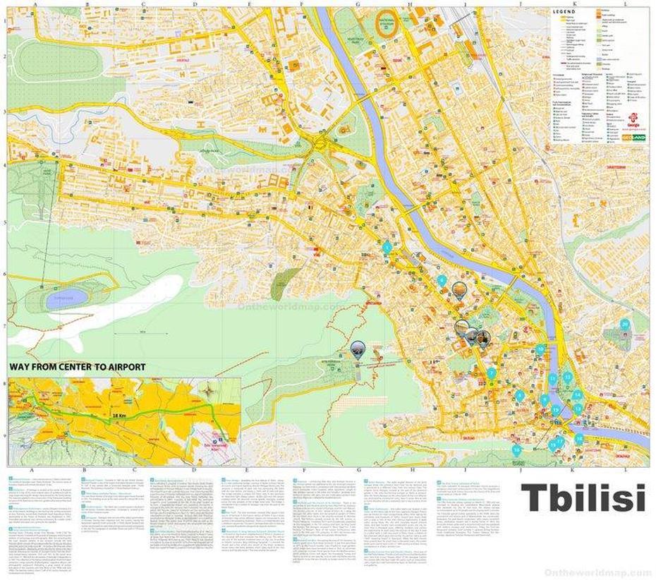 Tbilisi Tourist Map, Tbilisi, Georgia, Tbilisi Restaurants, Georgia  Location