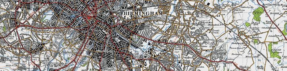 United Kingdom Flag Outline, United Kingdom  With Major Cities, Francis Frith, Small Heath, United Kingdom