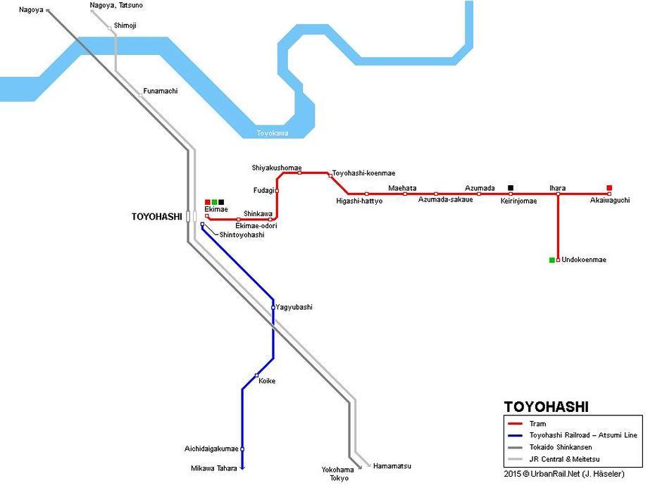 Urbanrail > Asia > Japan > Toyohashi Tram, Toyohashi, Japan, Topographical  Of Japan, Topographic  Of Japan