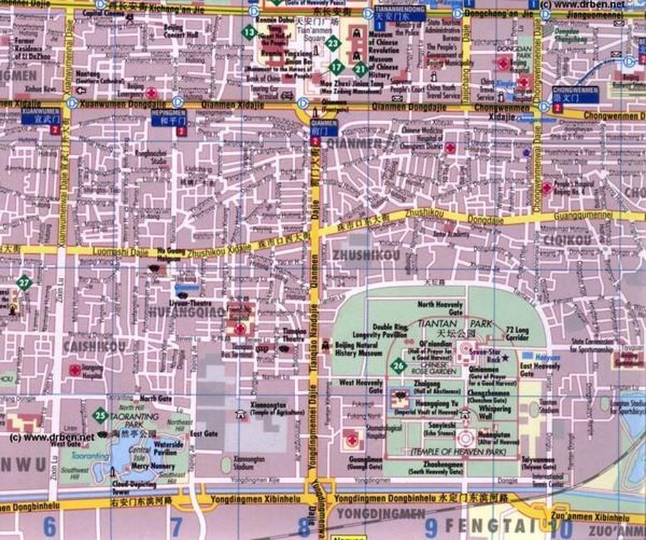 Xicheng District Tourist Map – Qianmen  Mappery, Xicheng, China, Xicheng District, Hutong Beijing