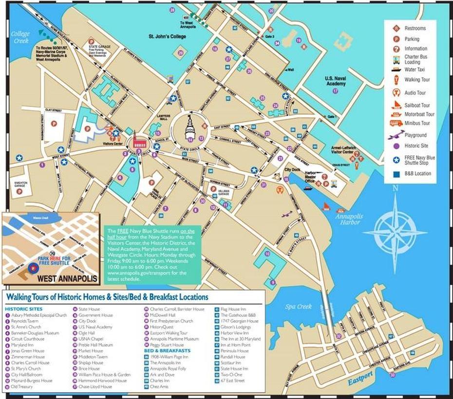 Annapolis Hotels And Sightseeings Map, Annapolis, United States, Annapolis Area, Where Is Annapolis