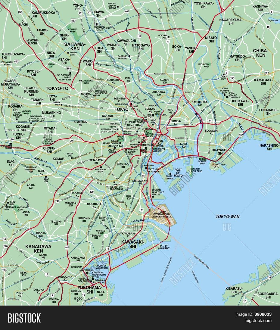 City Map Tokyo, Japan Image & Photo (Free Trial) | Bigstock, Tokyo, Japan, Japan  English, Tokyo Subway  Printable