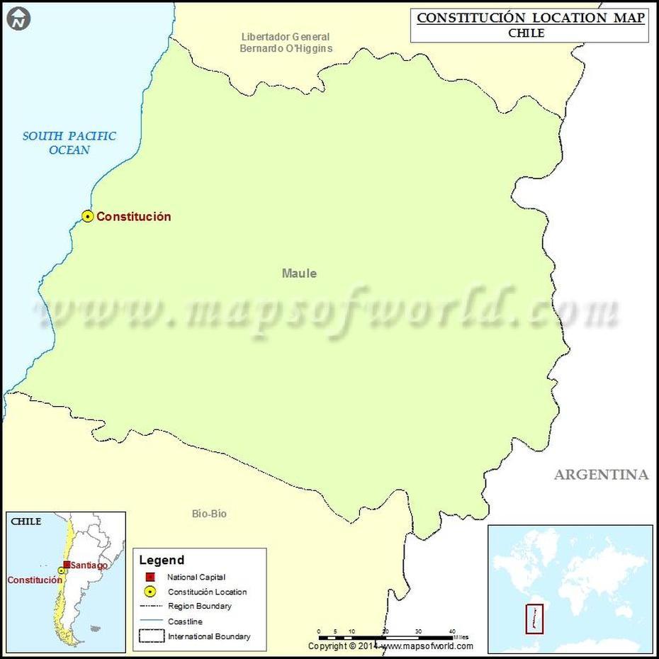 Where Is Constitucion| Location Of Constitucion In Chile Map, Constitución, Chile, Chile Tsunami, Maule Chile