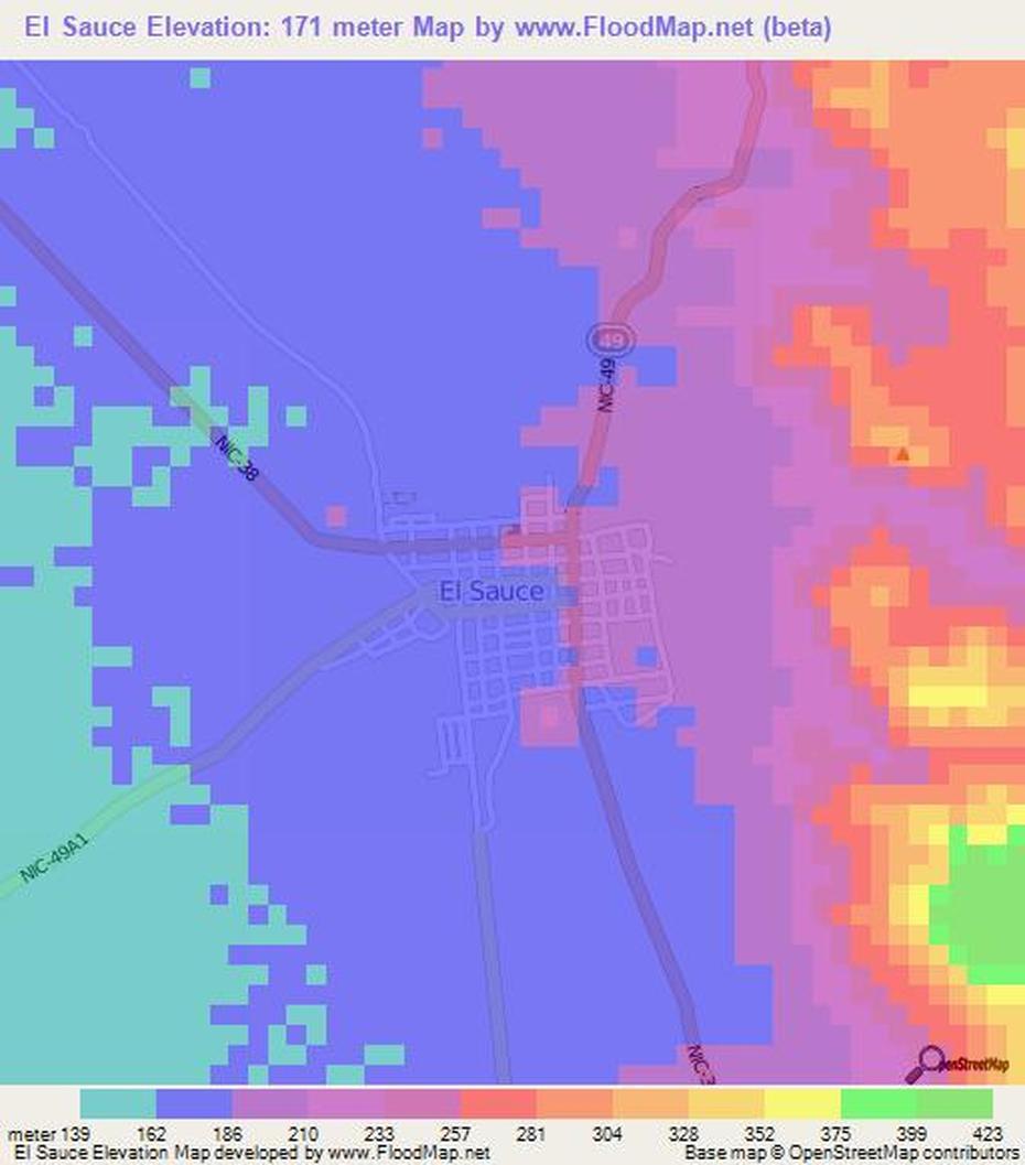 Elevation Of El Sauce,Nicaragua Elevation Map, Topography, Contour, El Sauce, Nicaragua, Ocotal Nicaragua, El A De Nicaragua
