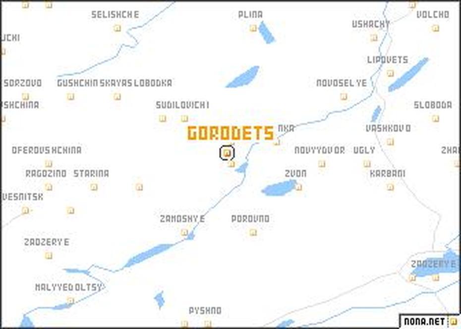 Gorodets (Belarus) Map – Nona, Gorodets, Russia, Russia Asia, Northern Russia