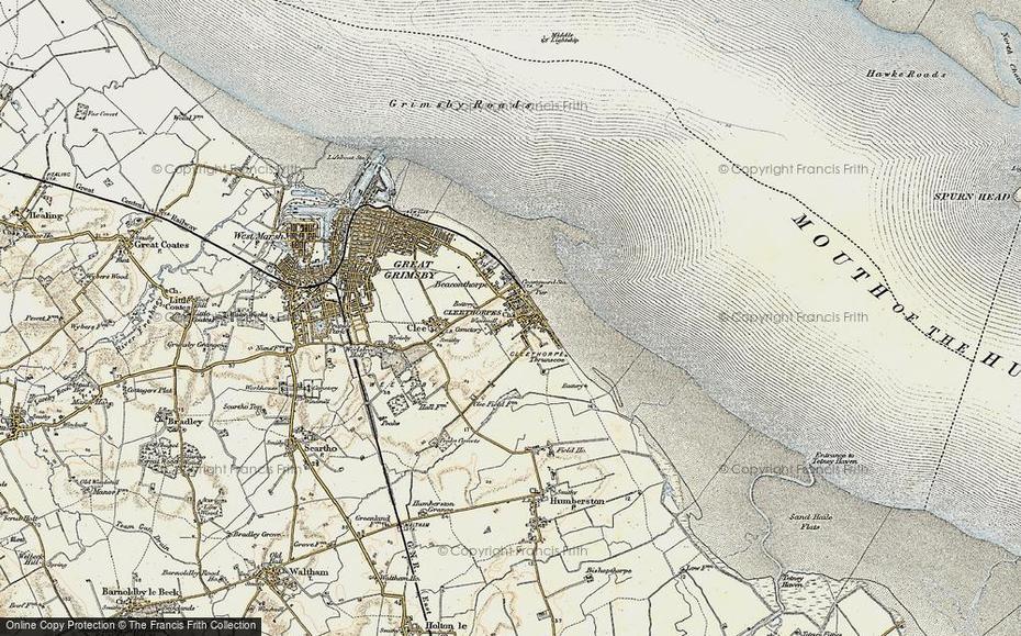 Historic Ordnance Survey Map Of Cleethorpes, 1903-1908, Cleethorpes, United Kingdom, Cleethorpes Seaside, Cleethorpes Town