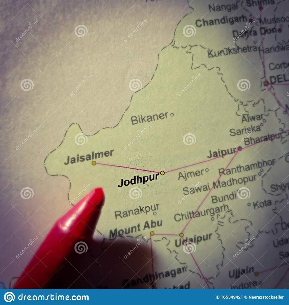 Jodhpur City Displaying On Geographical Location Map On India Stock …, Jodhpur, India, Rajasthan India, Jaipur India