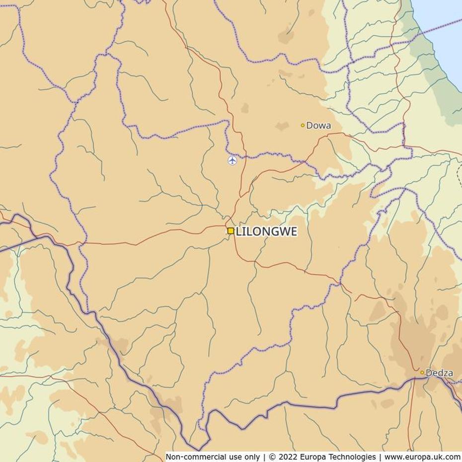 Map Of Lilongwe, Malawi | Global 1000 Atlas, Lilongwe, Malawi, Mangochi Malawi, Malawi City