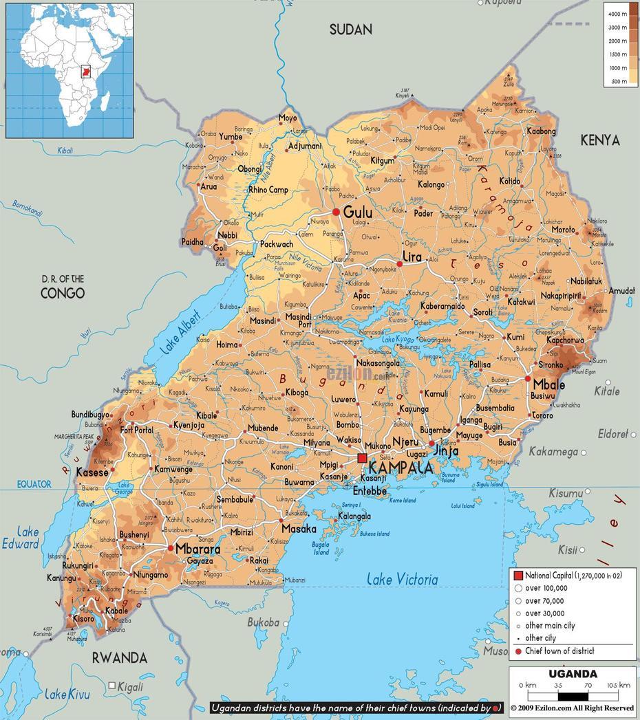 Map Of Uganda – Travelsmaps, Kyegegwa, Uganda, Arua  District, Mbarara Uganda