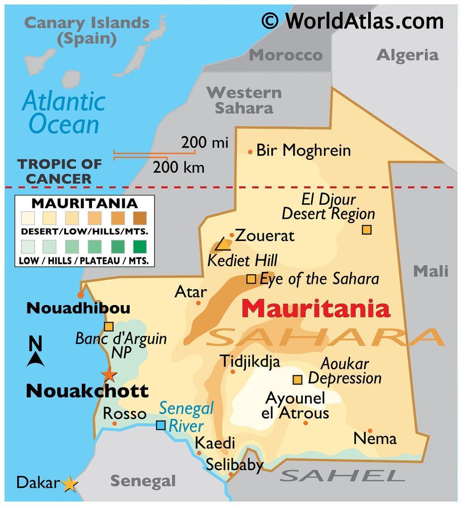 Mauritania Map / Geography Of Mauritania / Map Of Mauritania …, Sélibaby, Mauritania, Mauritania A, Mauritania On