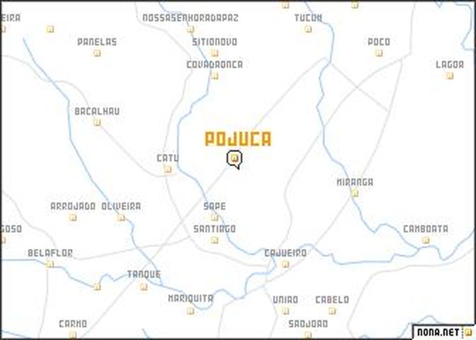 Pojuca (Brazil) Map – Nona, Pojuca, Brazil, Brazil  Printable, Simple Brazil