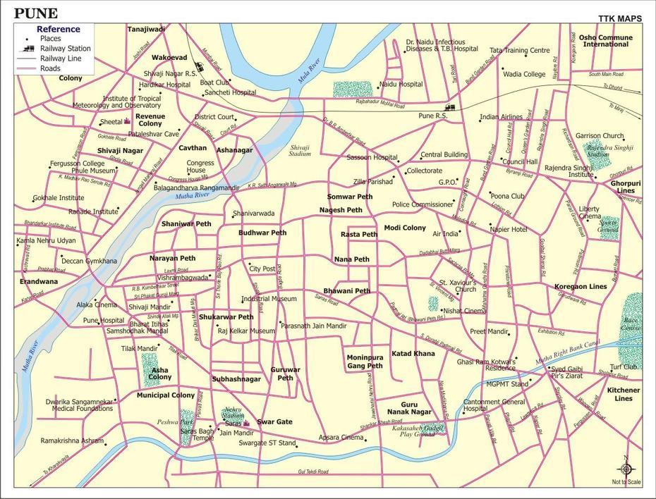 Pune City Map, City Map Of Pune With Important Places @ Newkerala …, Pune, India, Pune India Airport, Bhubaneswar India