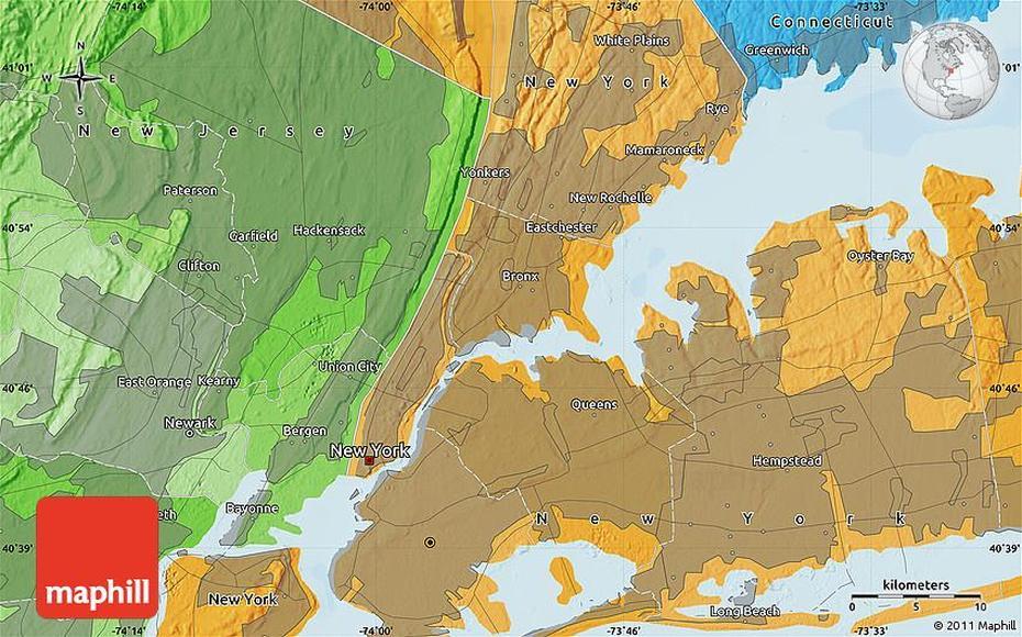 Usa  With Airports, Us Ports Of Entry, Port Chester, Port Chester, United States