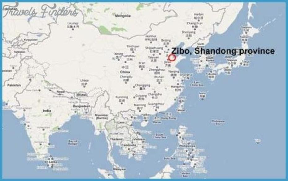 Zibo Map – Travelsfinders, Zibo, China, Shandong China, Yantai China