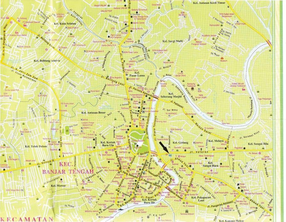 Amazing Indonesia: Banjarmasin City Map, Banjarmasin, Indonesia, Peta Banjarmasin, Kota  Banjar