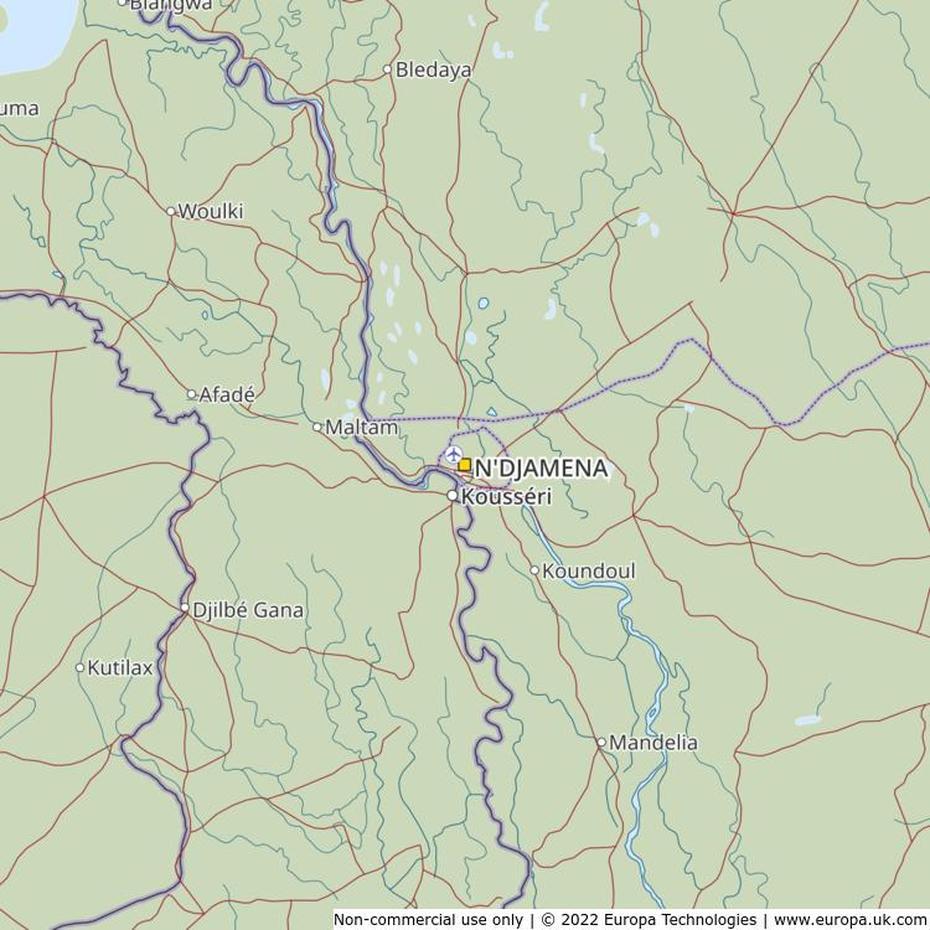 B”Map Of Ndjamena, Chad | Global 1000 Atlas”, N’Djamena, Chad, Tchad, Abeche Chad