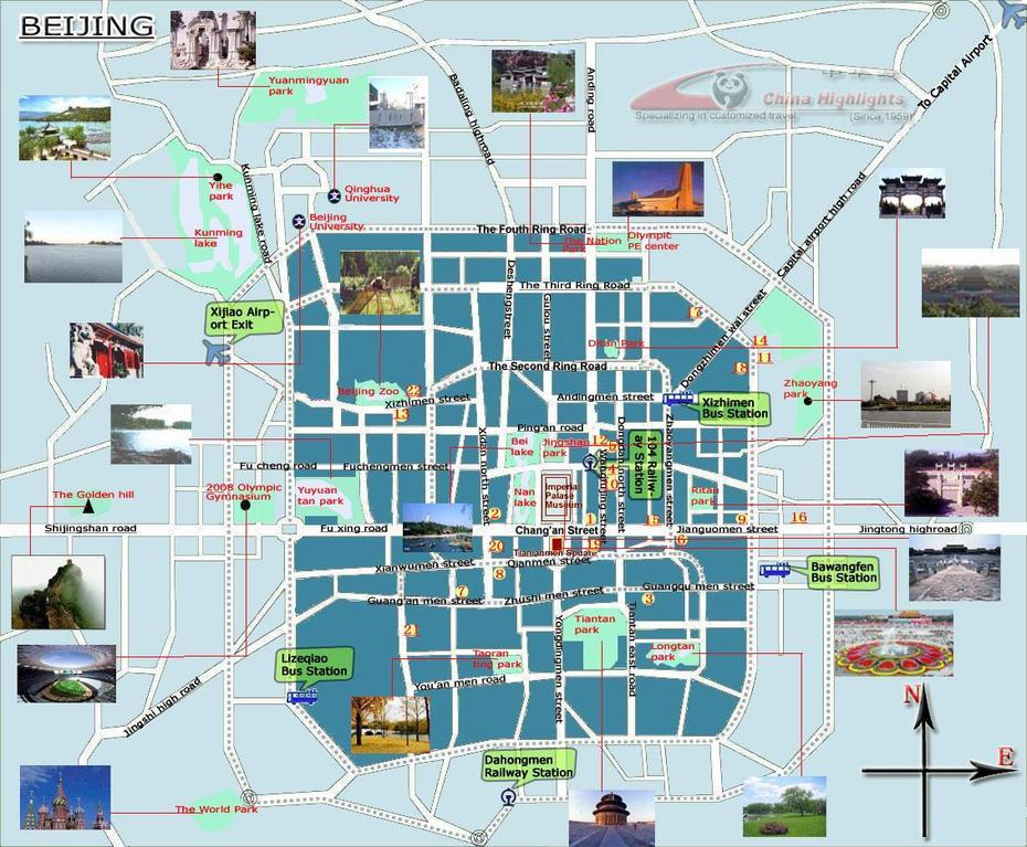 Detailed Tourist Map Of Beijing City. Beijing City Detailed Tourist Map …, Beijing, China, Eastern China, Luoyang China