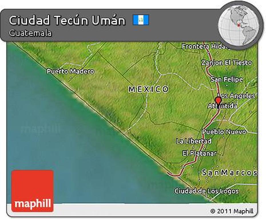 Free Satellite 3D Map Of Ciudad Tecun Uman, Uman, Mexico, Donetsk Ukraine, Ukraine  Location