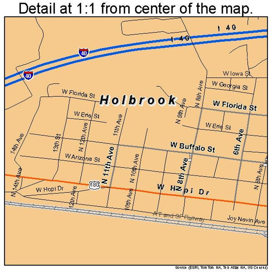 Holbrook Arizona Street Map 0433280, Holbrook, United States, Holbrook Arizona, City Of Holbrook Az