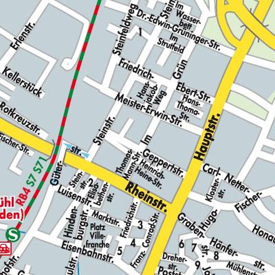 Karte Von Buhl – Stadtplandienst Deutschland, Bühl, Germany, Germany Mountains, Goeppingen Germany