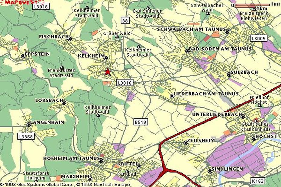 Kelkheim Map, Kelkheim (Taunus), Germany, Hesse Germany, Steinbach Taunus