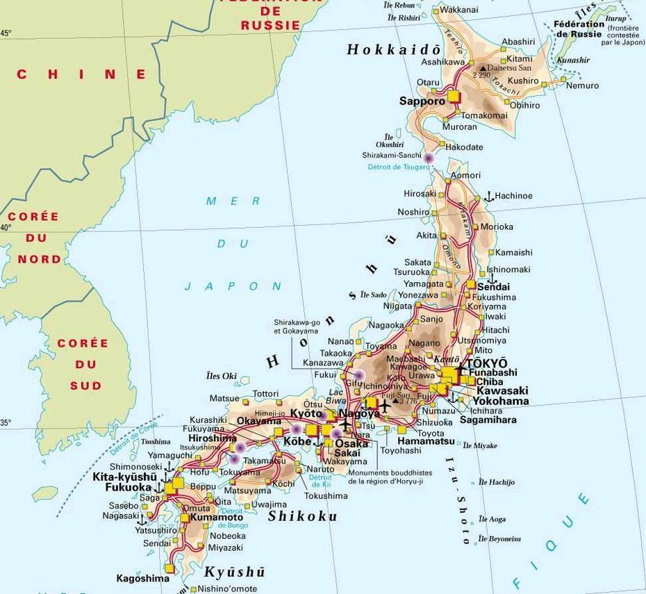 Map Of Japan Country | Regional City Maps Of Japan, Kōryō, Japan, Air Koryo  Tu-204, Koryo  Taekwondo