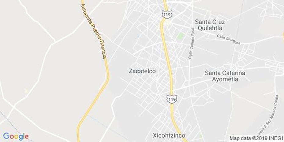 Mapa De Zacatelco, Tlaxcala – Mapa De Mexico, Zacatelco, Mexico, America Mexico, Highway  Of Mexico