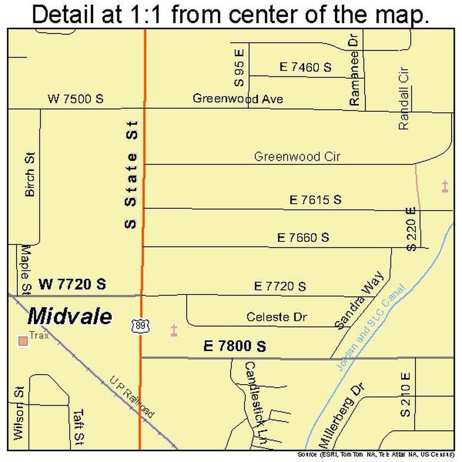 Midvale Utah Street Map 4949710, Midvale, United States, Midvale Utah, Midvale Ut