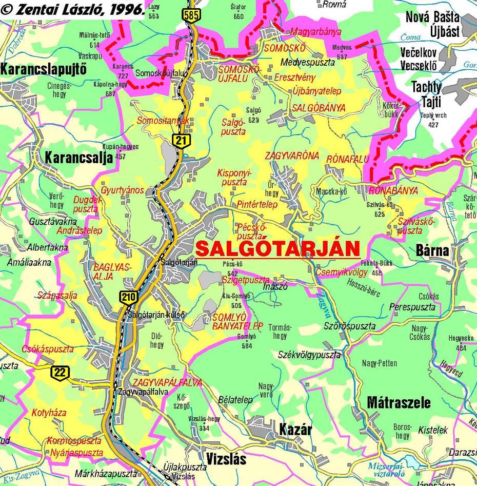 Salgotarjan  Wikipedia, Salgótarján, Hungary, Salgotarjan  Terkep, Ozd Hungary