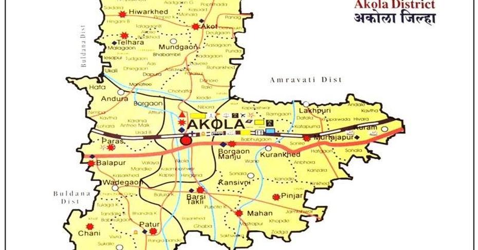 B”Maharashtras Villages: Talukas In Akola District | Akola District Map …”, Akola, India, Akola City, Akshardham  Temple Delhi
