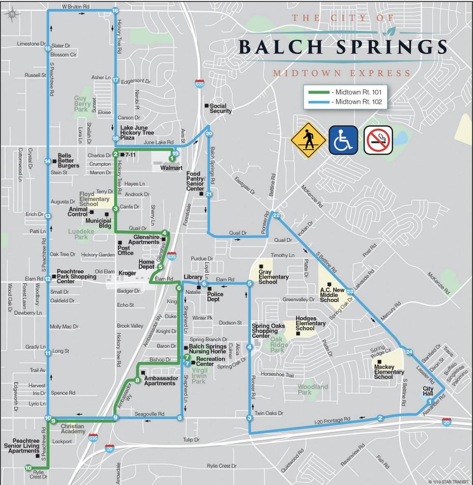 Balch Springs Civic Center, Balch Springs Middle School, Star Transit, Balch Springs, United States