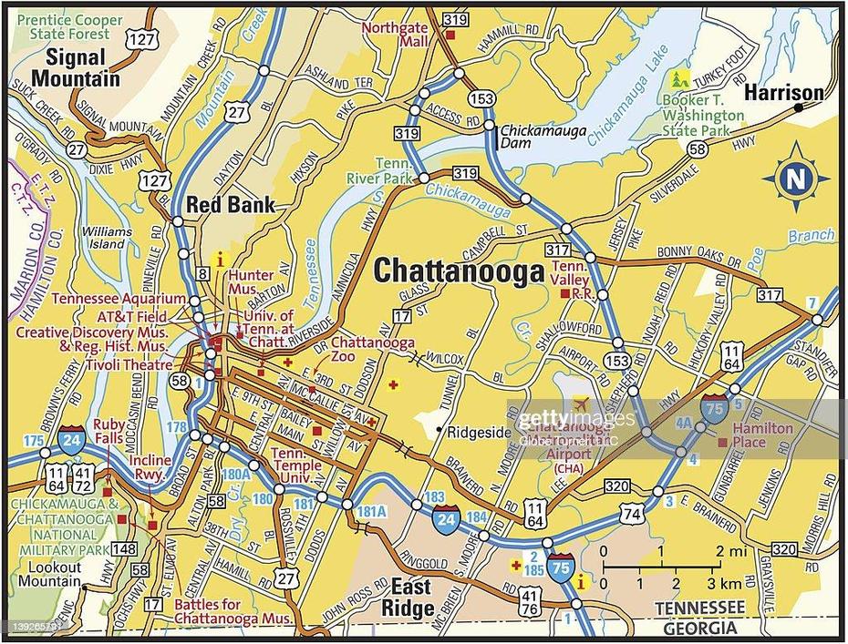 Chattanooga City, Of Downtown Chattanooga Hotels, Getty Images, Chattanooga, United States