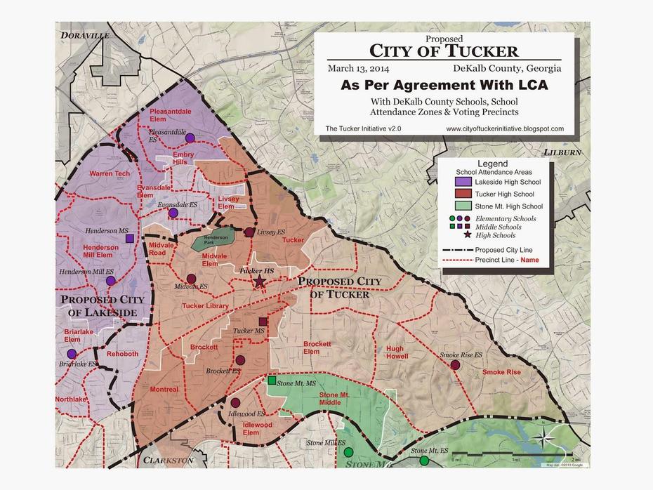 The City Of Tucker Initiative: A New Tucker Map. So, What Else Is New?, Tucker, United States, United States  Color, United States  With City
