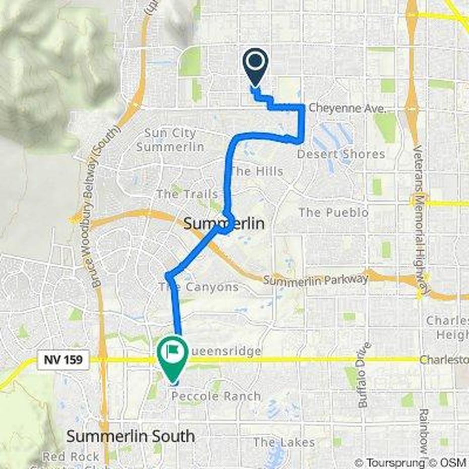 Cycling Routes And Bike Maps In And Around Summerlin South | Bikemap …, Summerlin South, United States, United States Canada, Old United States