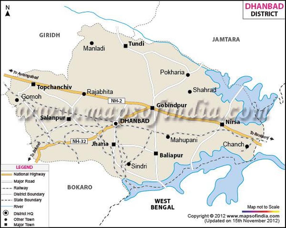 Dhanbad District Map, Dhanbād, India, India Air Pollution, Jharkhand India