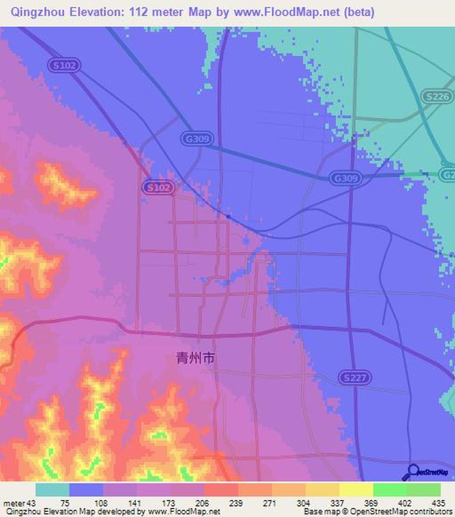 Elevation Of Qingzhou,China Elevation Map, Topography, Contour, Qingzhen, China, Anlu Hubei China, China  With Beijing