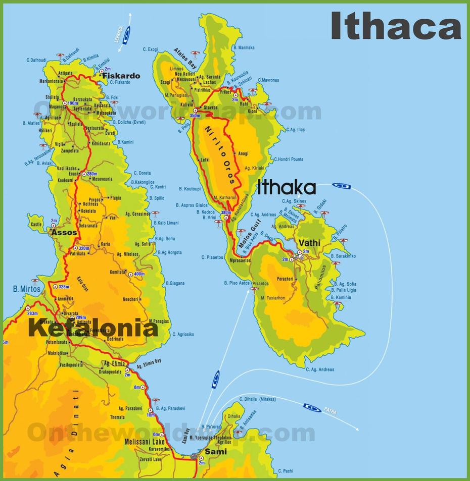 Ithaca Tourist Map, Ithaca, United States, Ithaca College, Nys