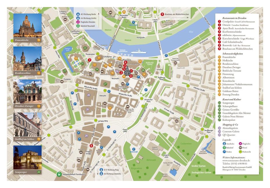 Large Tourist Map Of Central Part Of Dresden City | Dresden | Germany …, Dresden, Germany, Old Dresden, Dresden/Germany Attractions