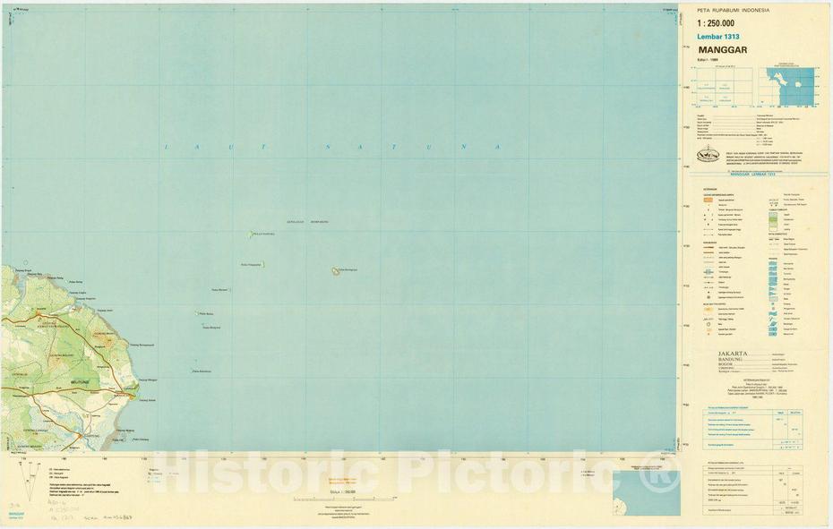 Map : Manggar, Indonesia 1985, Peta Rupabumi Indonesia, 1:250,000 …, Manggar, Indonesia, Manggar Balikpapan, Hotels In Indonesia