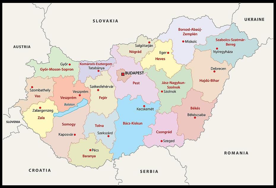 Mapas De Hungria – Atlas Del Mundo, Salgótarján, Hungary, Northern Hungary, Hungary Mountains