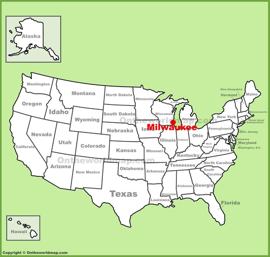 Milwaukee Location On The U.S. Map, Milwaukee, United States, Downtown Milwaukee, Is Milwaukee A State