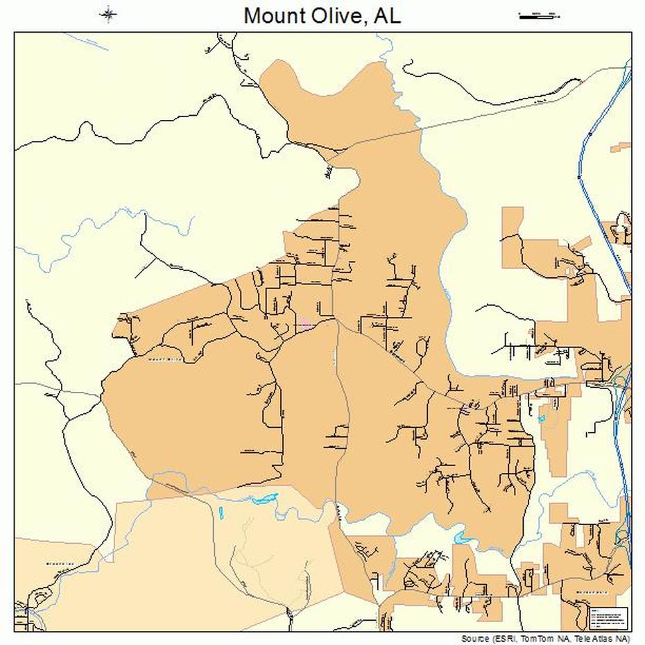 Mount Olive Alabama Street Map 0152344, Mount Olive, United States, Mount Moriah, Mt Of Olives