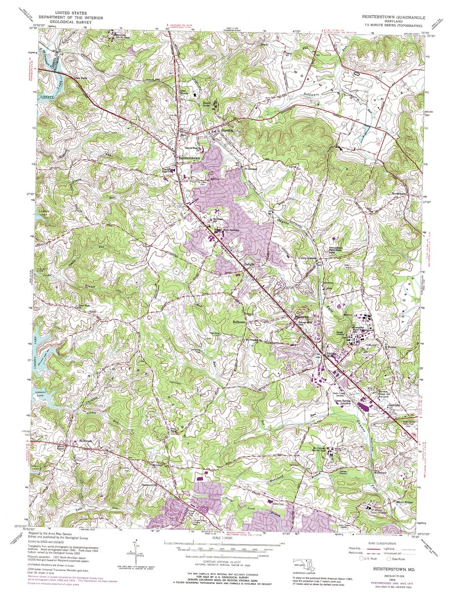 Reisterstown, Md Topographic Map – Topoquest, Reisterstown, United States, United States  Color, United States  With City